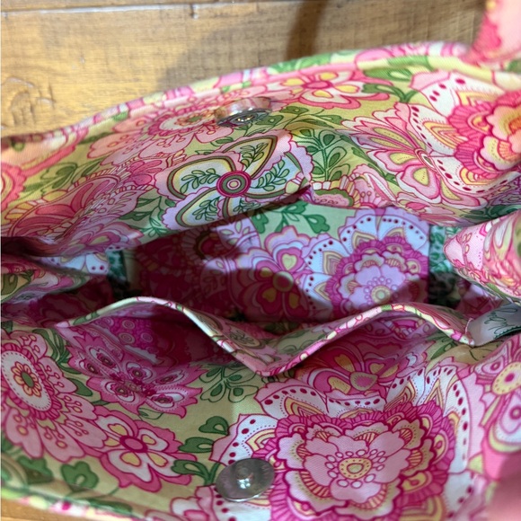 Vera Bradley Floral Pink and Green Tote Bag - Picture 4 of 8